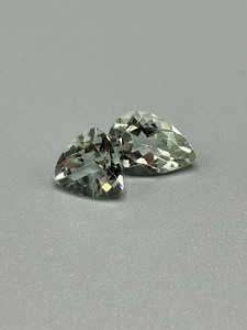 6.94 Carat Light Green Prasiolite Quartz Faceted Mixed Cut - Various Size & Shape Set of 2 Loose Stones