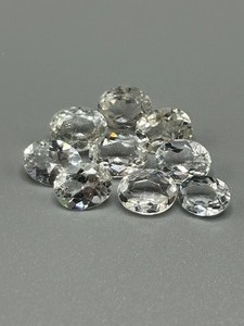 19.50 Carat Rock Crystal Colorless to Light Quartz Faceted Oval Cut - Assorted Lot of Loose Stones