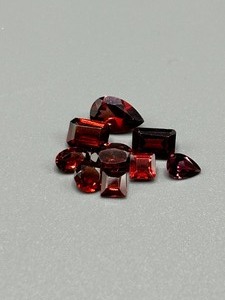 6.45 Carat Garnet Faceted Mixed Cut - Various Size & Shape Lot of Loose Stones