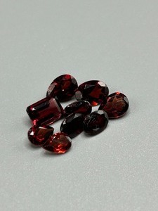 6.70 Carat Dark Red Garnet Mixed Cut - Assorted Set of 9 Loose Stones