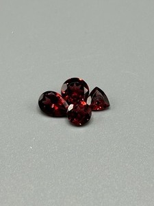 4.90 Carat Red Garnet Faceted Mixed Cut - Various Size & Shape Set of 4 Loose Stones