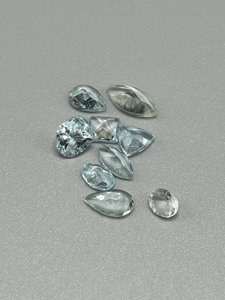 5.42 Carat Blue Topaz Mixed Cut - Various Size & Shape Assorted Lot of Loose Stones