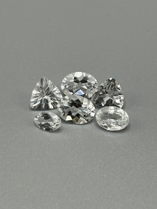 4.38 Carat Rock Crystal Colorless Quartz Mixed Cut - Various Size & Shape Set of 6 Loose Stones