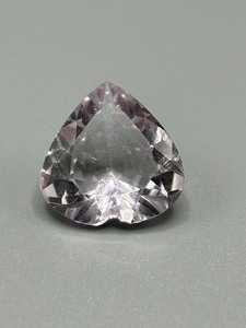 1.30 Carat Light Lilac Amethyst Faceted Heart Shape