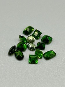 6.02 Carat Green Diopside Mixed Cut - Various Color, Size & Shape Assorted Lot of Loose Stones
