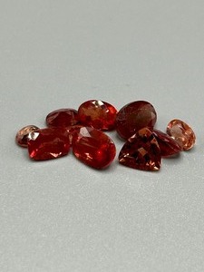 7.43 Carat Red Labradorite Mixed Cut - Various Size, Color & Shape Assorted Lot of Loose Stones