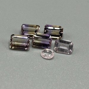 5.30 Carat Ametrine Mixed Cut - Various Size & Shape Set of 6 Loose Stones