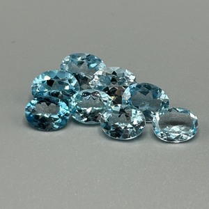 20.29 Carat Blue Topaz Faceted Oval Cut - Various Color & Size Assorted Lot of Loose Stones