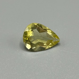 6.76 Carat Lemon Yellow Quartz Faceted Pear Cut