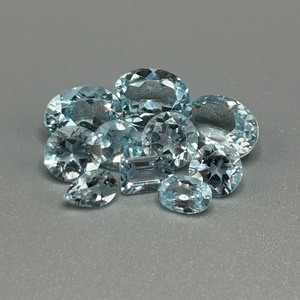 12.72 Carat Blue Topaz Mixed Cut - Various Size & Shape Assorted Lot of Loose Stones