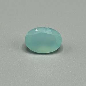 5.73 Carat Prehnite Chalcedony Faceted Oval Cut