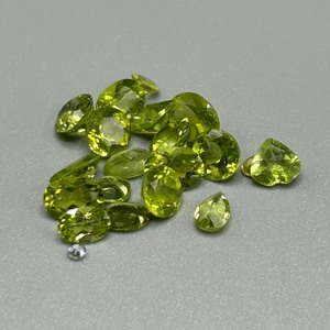 13.08 Carat Peridot Mixed Cut - Various Size & Shape Assorted Lot of Loose Stones