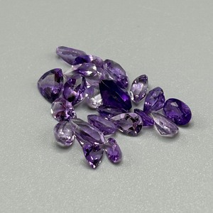 9.54 Carat Amethyst Mixed Cut - Various Size, Color & Shape Assorted Lot of Loose Stones