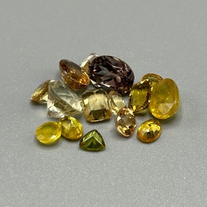9.74 Carat Citrine, Smoky Quartz, Etc. Mixed Cut - Assorted Size, Color, Species & Shape Lot of Loose Stones