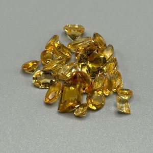 15.63 Carat Citrine Mixed Cut - Various Size & Shape Assorted Lot of Loose Stones