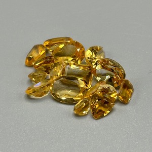 15.62 Carat Citrine Mixed Cut - Various Size & Shape Assorted Lot of Loose Stones