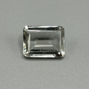 8.95 Carat Green Prasiolite Quartz Faceted Rectangular Emerald Cut