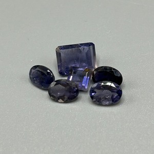 4.96 Carat Iolite Mixed Cut - Various Size, Color & Shape Set of 6 of Loose Stones