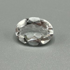 8.91 Carat Rock Crystal Colorless Quartz Faceted Oval Cut