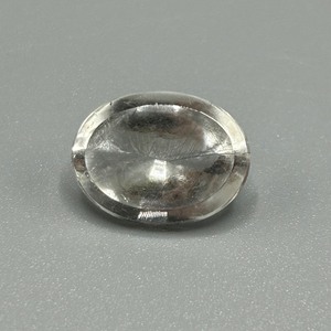 8.53 Carat Rock Crystal Colorless Quartz Fancy Buffed Finish Oval Cut