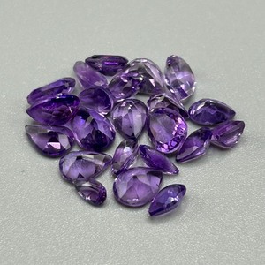 11.46 Carat Amethyst Mixed Cut - Various Size & Shape Assorted Lot of Loose Stones