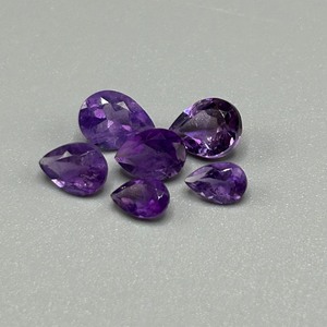 4.32 Carat Amethyst Mixed Cut - Various Size & Shape Set of 6 Loose Stones