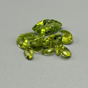 11.72 Carat Peridot Mixed Cut - Various Size & Shape Assorted Lot of Loose Stones