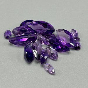 12.66 Carat Amethyst Mixed Cut - Various Size, Color & Shape Assorted Lot of Loose Stones