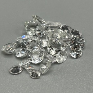 20.05 Carat Rock Crystal Colorless Quartz Mixed Cut - Various Size & Shape Assorted Lot of Loose Stones