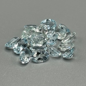 13.44 Carat Blue Topaz Mixed Cut - Various Size & Shape Assorted Lot of Loose Stones