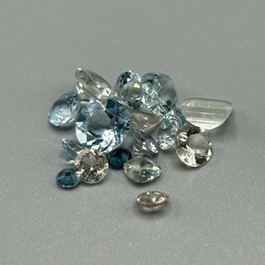 7.05 Carat Blue Topaz, Quartz, Etc. Mixed Cut - Various Species, Size, Color & Shape Assorted Lot of Loose Stones