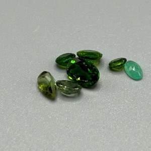 3.20 Carat Green Diopside, Emerald, Etc. Mixed Cut - Various Green Species, Size & Shape Lot of Loose Stones