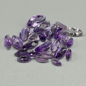 12.10 Carat Amethyst Mixed Cut - Various Size & Shape Assorted Lot of Loose Stones