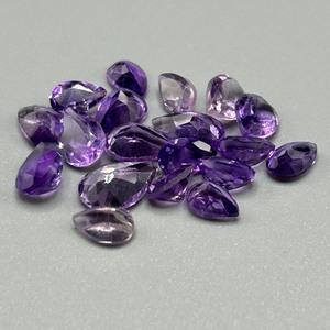 10.49 Carat Amethyst Mixed Cut - Various Color, Size & Shape Assorted Lot of Loose Stones