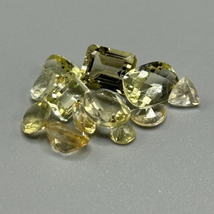 13.12 Carat Citrine & Yellow Lemon Quartz Mixed Cut - Various Color, Size & Shape Assorted Lot of Loose Stones