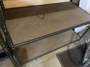 lot 76 image: Metal Five Shelf Garage Storage Unit