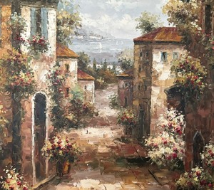 lot 10 image: Framed Elegant Painting
