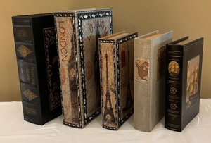 lot 103 image: Five Fantastic Book Motif Boxes