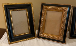 lot 108 image: Variety of Black and Gold Picture Frames