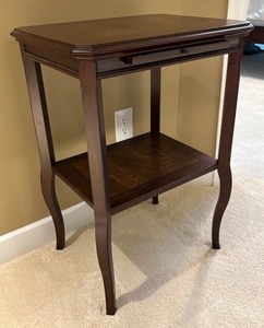 lot 107 image: Accent Table with Slide Out Tray