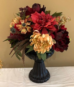 lot 113 image: Three Bright and Beautiful Faux Floral Arrangements
