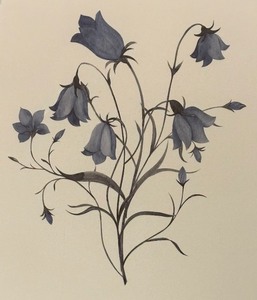 lot 129 image: Beautiful Blue Floral Print