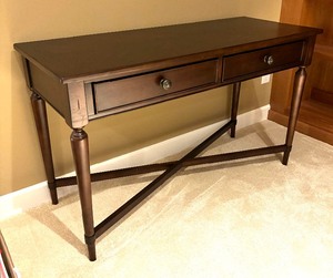 lot 15A image: Two Drawer Console Table  Desk by Lane Furniture
