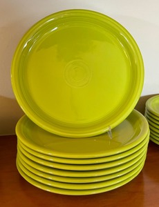 lot 37 image: Fiesta Fiestaware Service for 8, Lemongrass