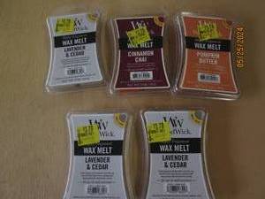 5 wood wick candle wax melts...