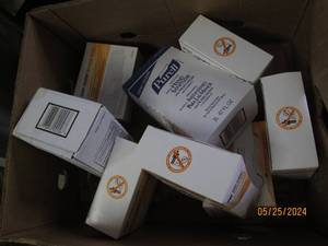 box of sani cloths and hand sanitizer