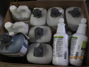 box of cleaners...