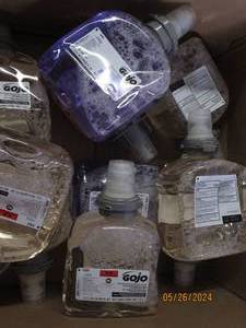 box of gojo hand cleaner...