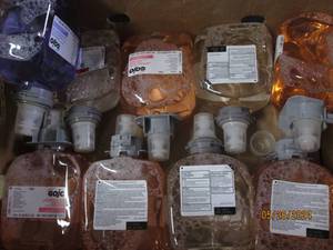 box of gojo hand cleaner...