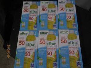 62 packs of alba spf 50 sunscreen...